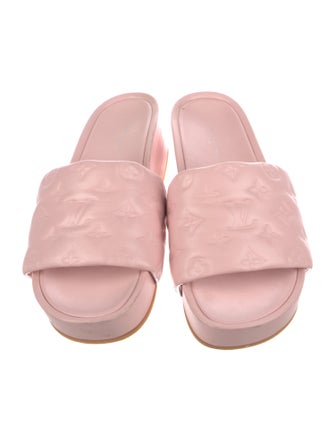 Louis Vuitton LV Monogram Leather Slides