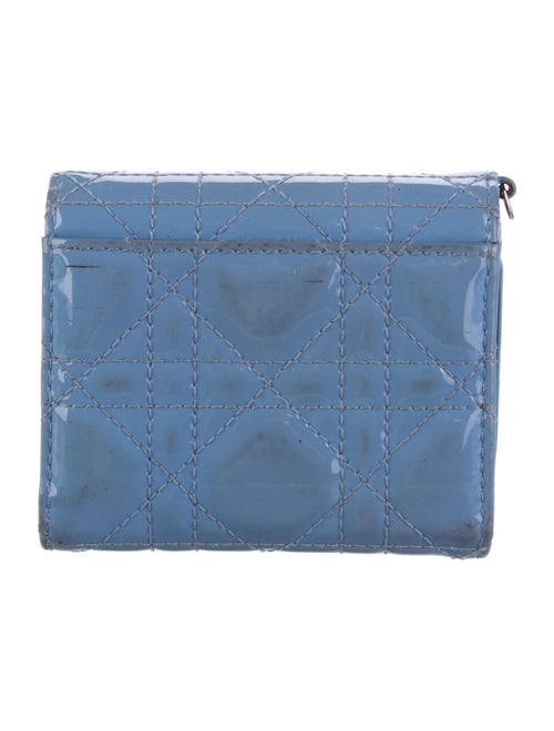 Christian Dior Cannage Pattern Patent Leather Wallet