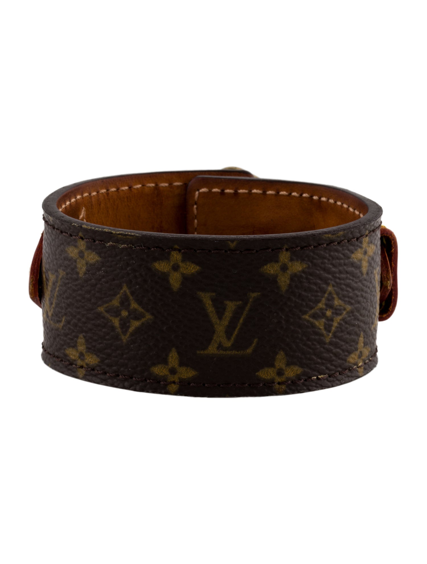 Louis Vuitton Monogram Leather Wrap Bracelet