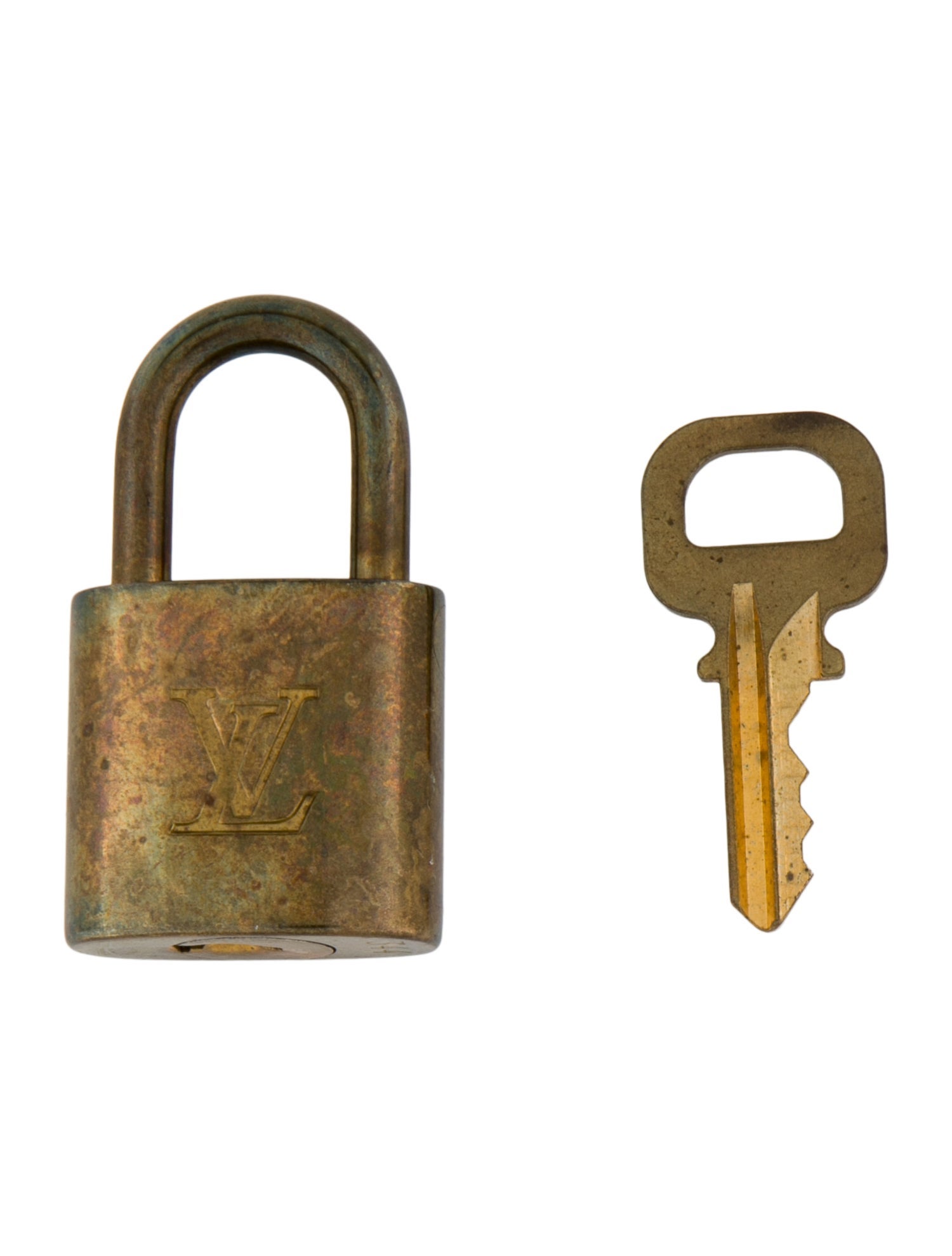 Louis Vuitton Brass Lock & Key Set