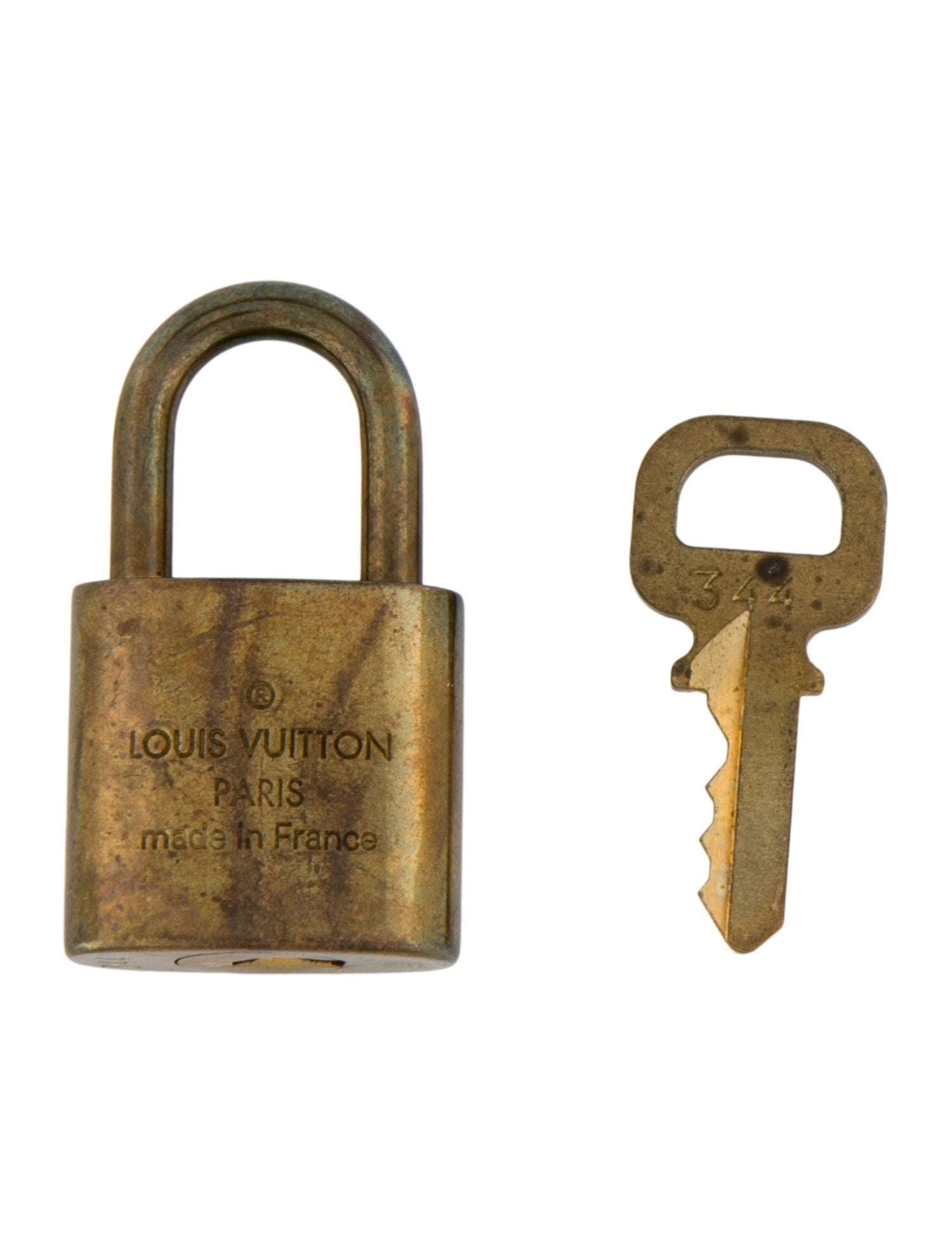 Louis Vuitton Brass Lock & Key Set