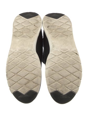 Louis Vuitton Monogram Pattern Embroidered Accent Sock Sneakers