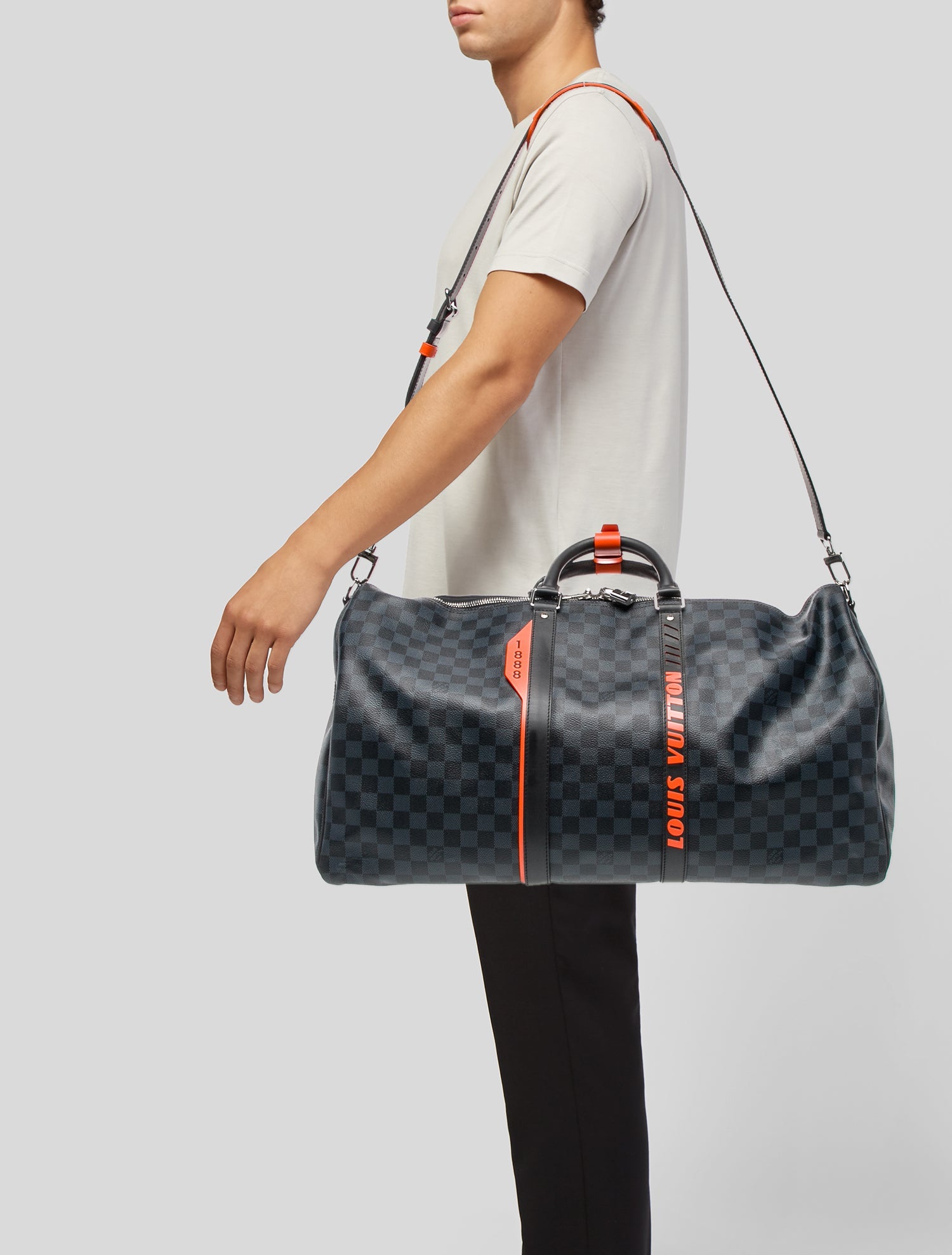 Louis Vuitton Damier Cobalt Race Keepall Bandouliere 55