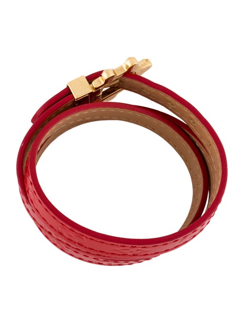 Louis Vuitton Monogram Vernis Triple Tour Wrap Bracelet