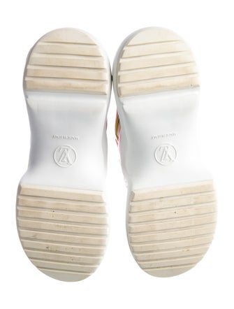 Louis Vuitton Leather Colorblock Pattern Chunky Sneakers