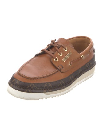 Louis Vuitton LV Monogram Leather Boat Shoes