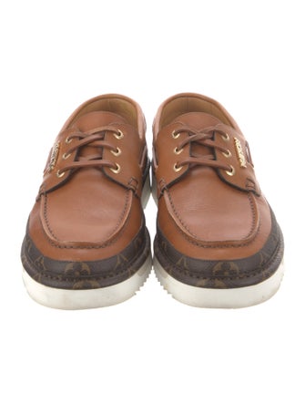 Louis Vuitton LV Monogram Leather Boat Shoes