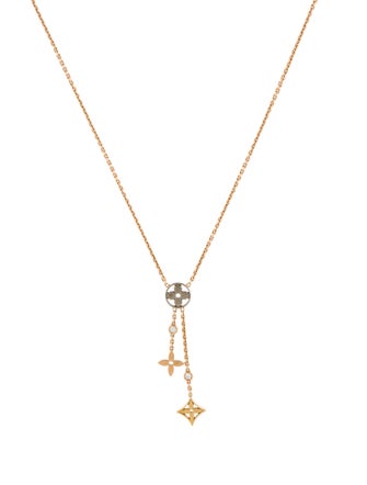 Louis Vuitton 18K Diamond Idylle Blossom Y Pendant Necklace