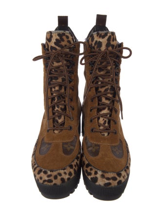 Louis Vuitton LV Monogram Suede Combat Boots
