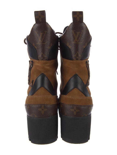 Louis Vuitton LV Monogram Suede Combat Boots
