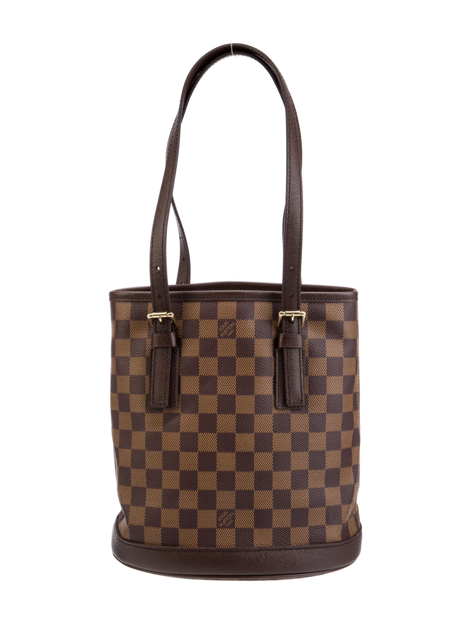 Louis Vuitton Damier Ebene Damier Ebene Marais Bucket Bag Brown w/ Tags