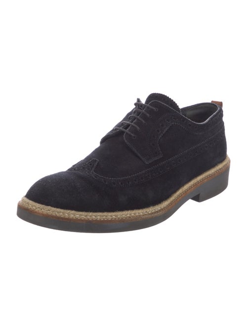 Louis Vuitton Suede Eyelet Trim Brogues