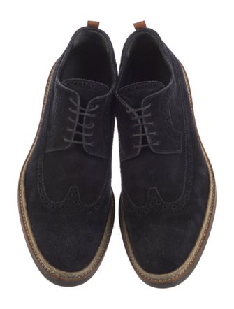 Louis Vuitton Suede Eyelet Trim Brogues
