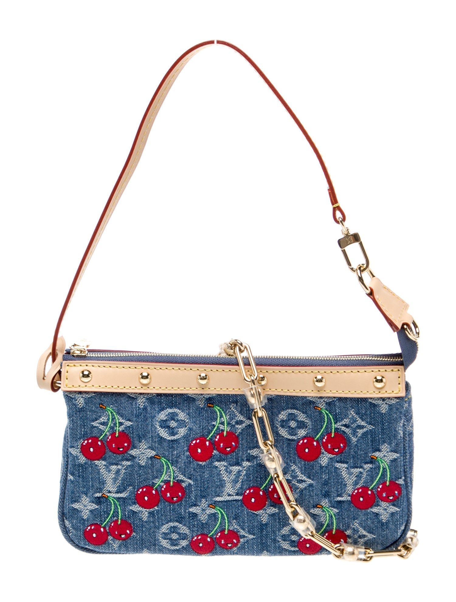 Louis Vuitton Monogram Denim Murakami Cherry Pochette 2025