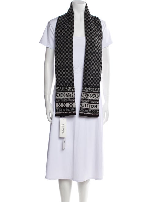 Louis Vuitton Echarpe Petit Damier Scarf Wool Scarf