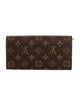 Louis Vuitton LV Monogram Coated Canvas Sarah Wallet