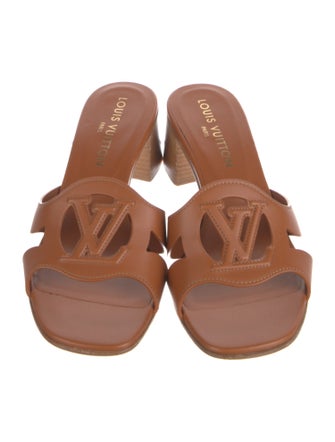 Louis Vuitton LV Monogram Leather Slides