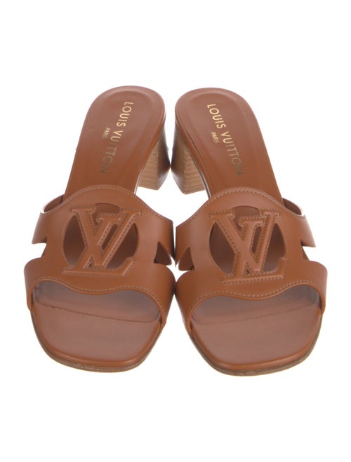Louis Vuitton LV Monogram Leather Slides