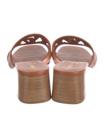 Louis Vuitton LV Monogram Leather Slides