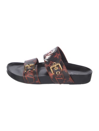 Louis Vuitton Leather Printed Slides