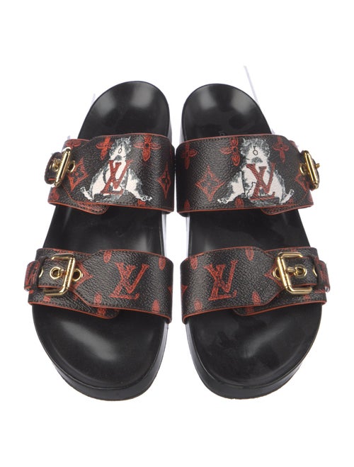 Louis Vuitton Leather Printed Slides