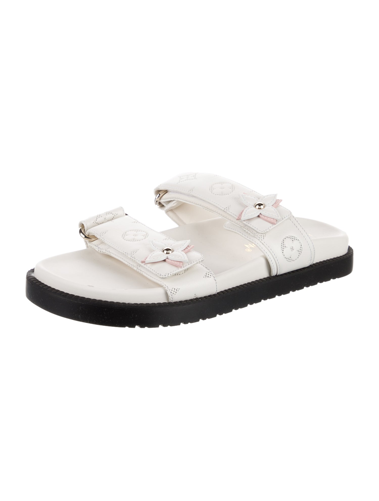 Louis Vuitton Monogram Pattern Leather Slides