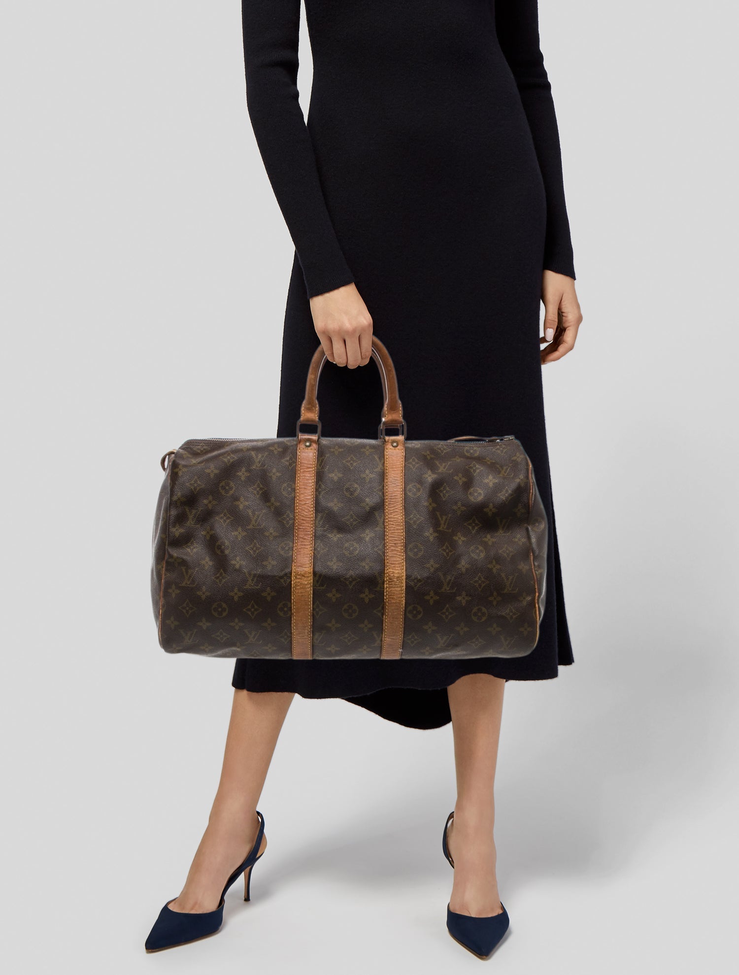 Louis Vuitton LV Monogram Speedy 45 Vintage