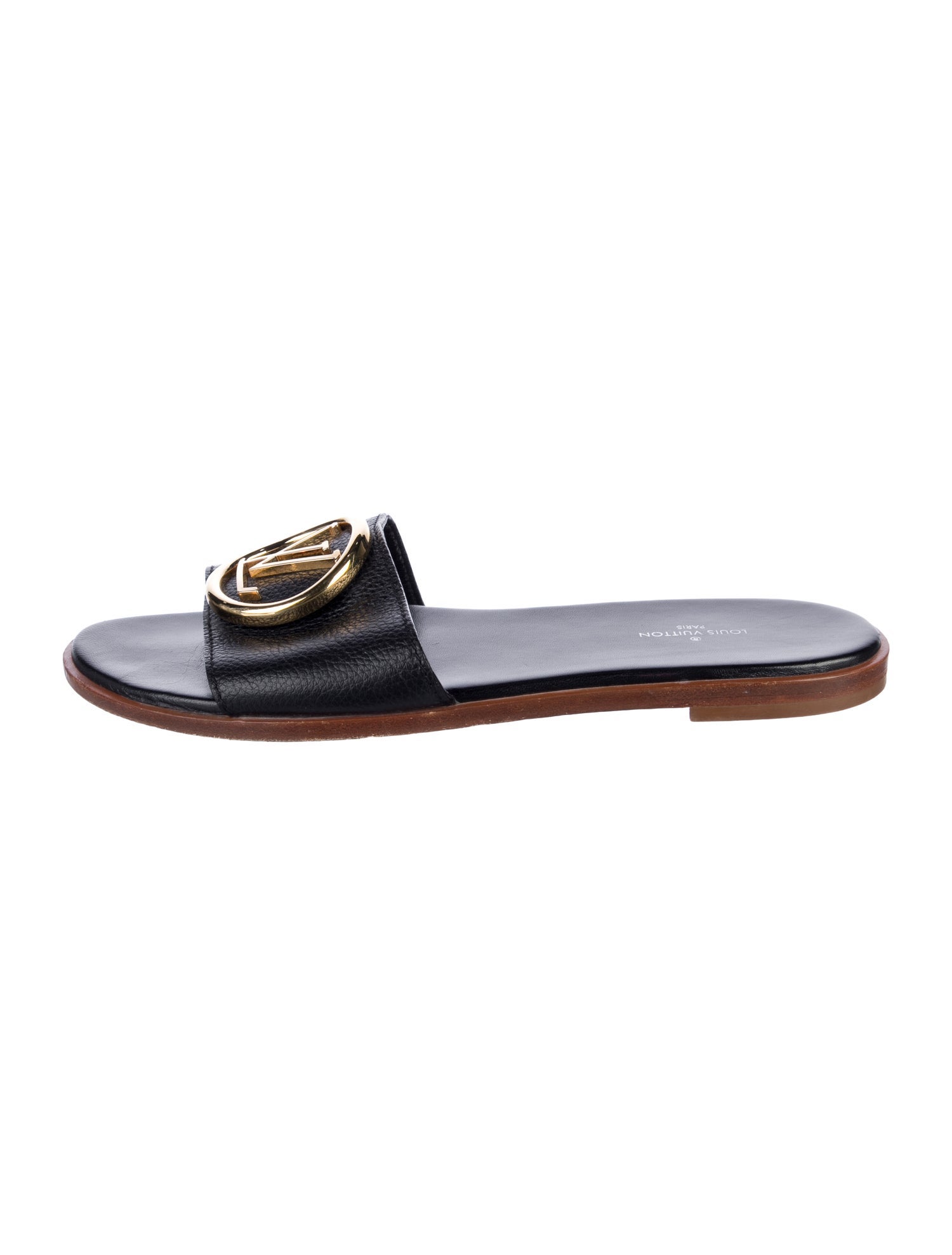 Louis Vuitton LV Monogram Leather Slides