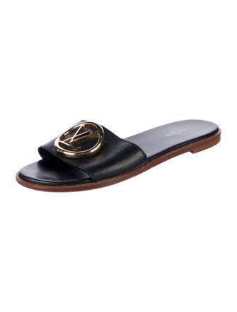 Louis Vuitton LV Monogram Leather Slides