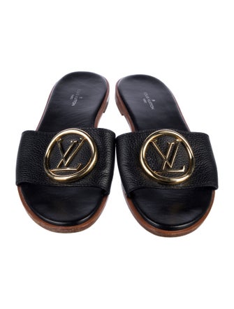 Louis Vuitton LV Monogram Leather Slides