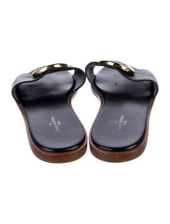 Louis Vuitton LV Monogram Leather Slides