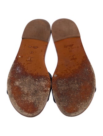 Louis Vuitton LV Monogram Leather Slides
