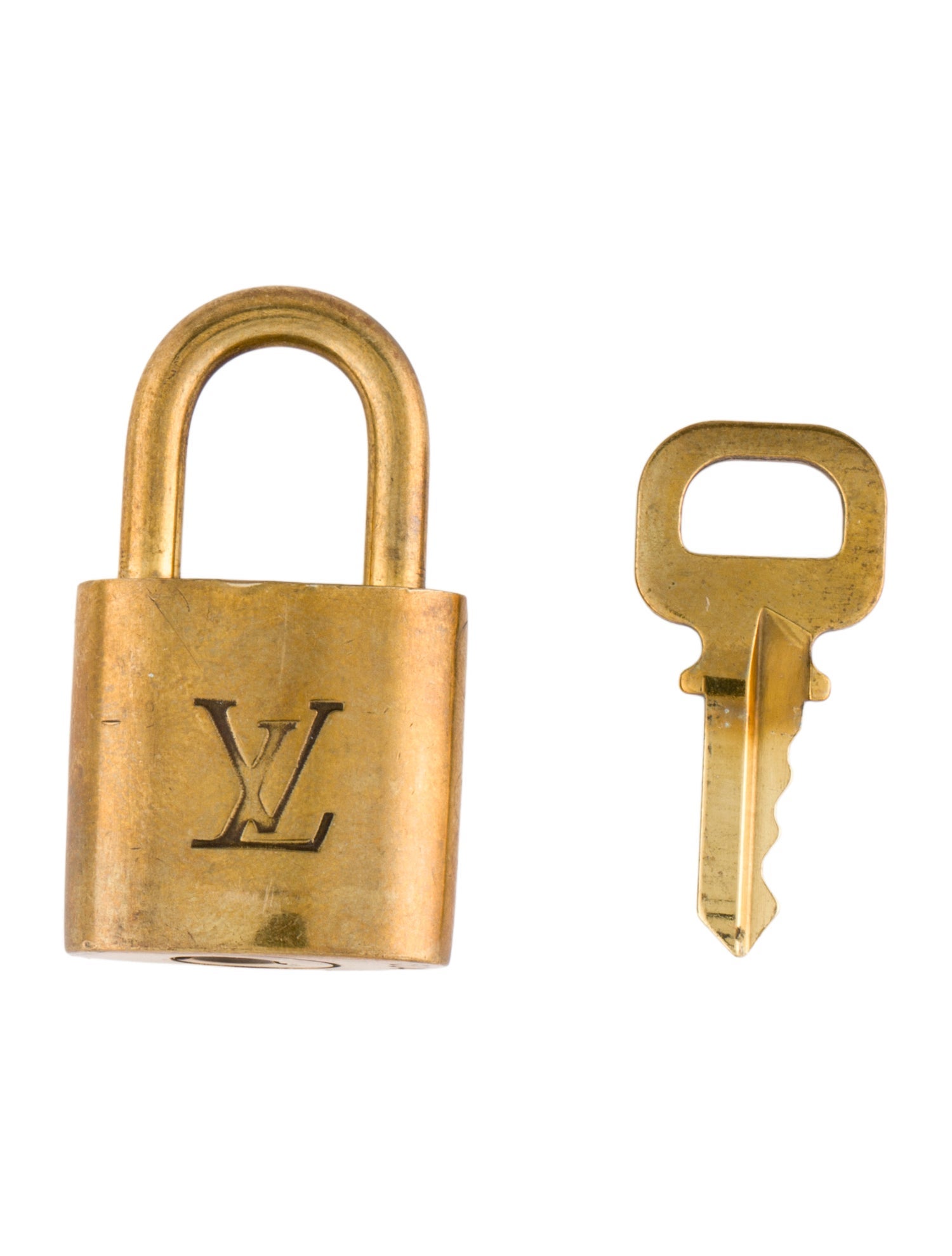 Louis Vuitton Brass Lock & Key Set