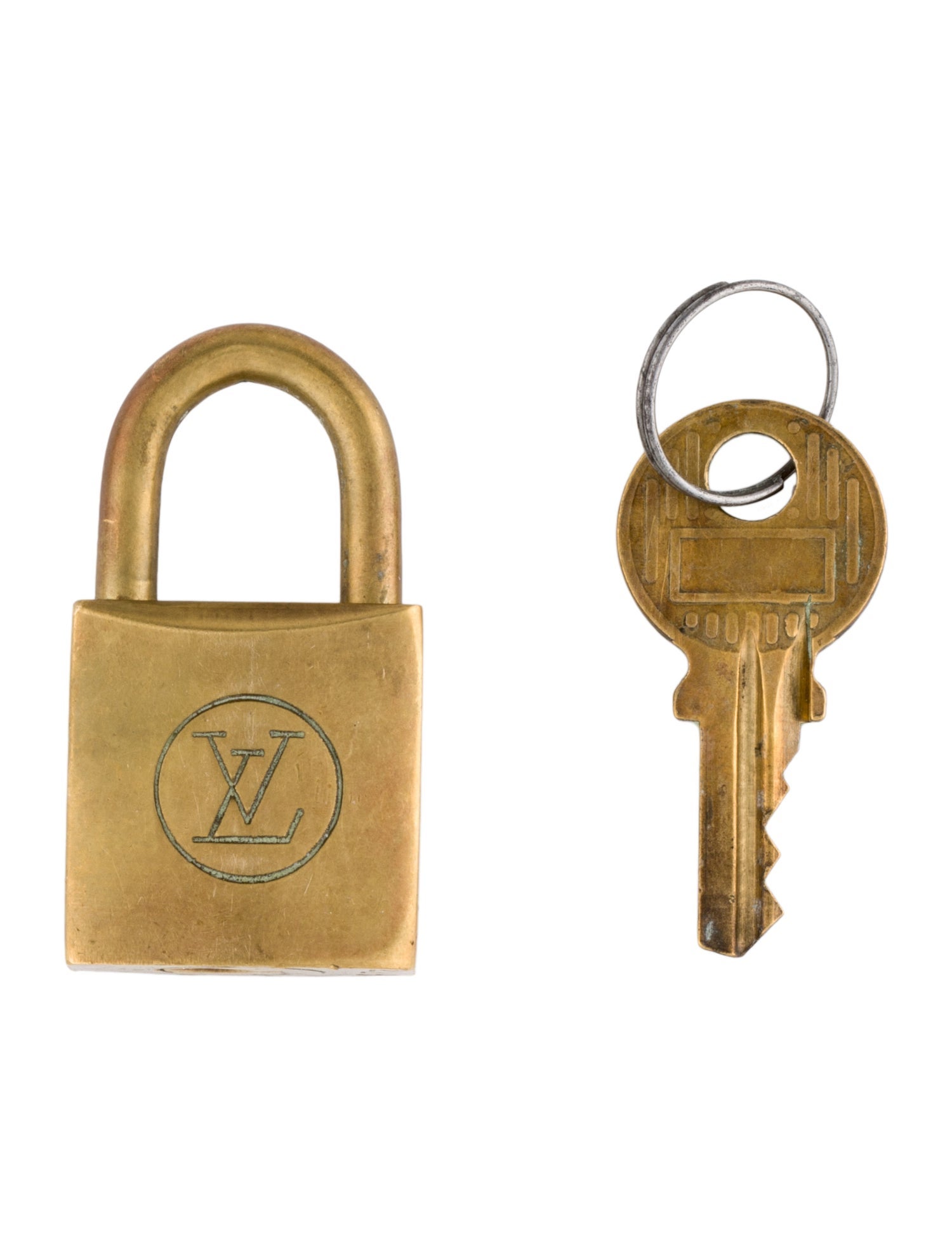 Louis Vuitton Brass Lock & Key Set