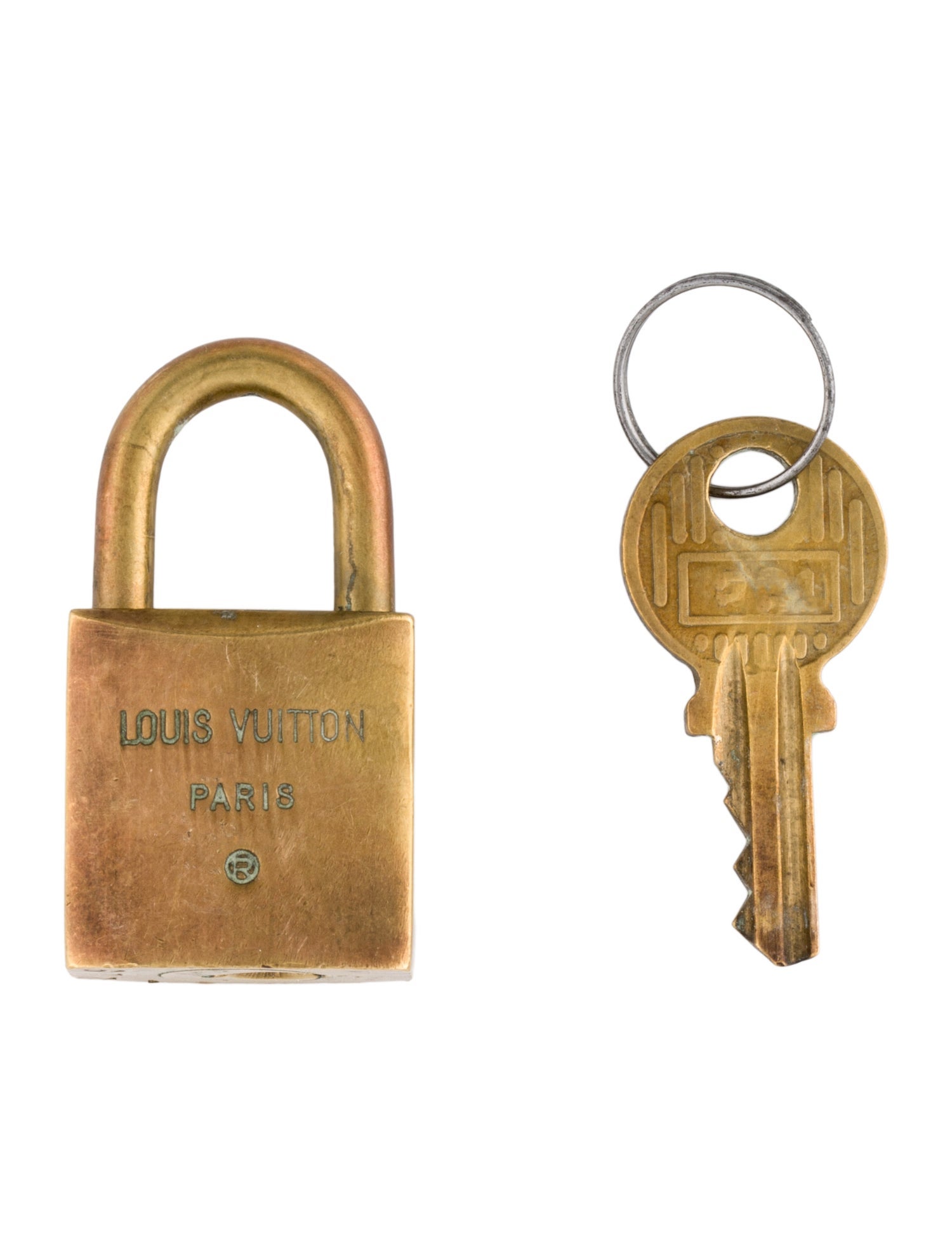 Louis Vuitton Brass Lock & Key Set