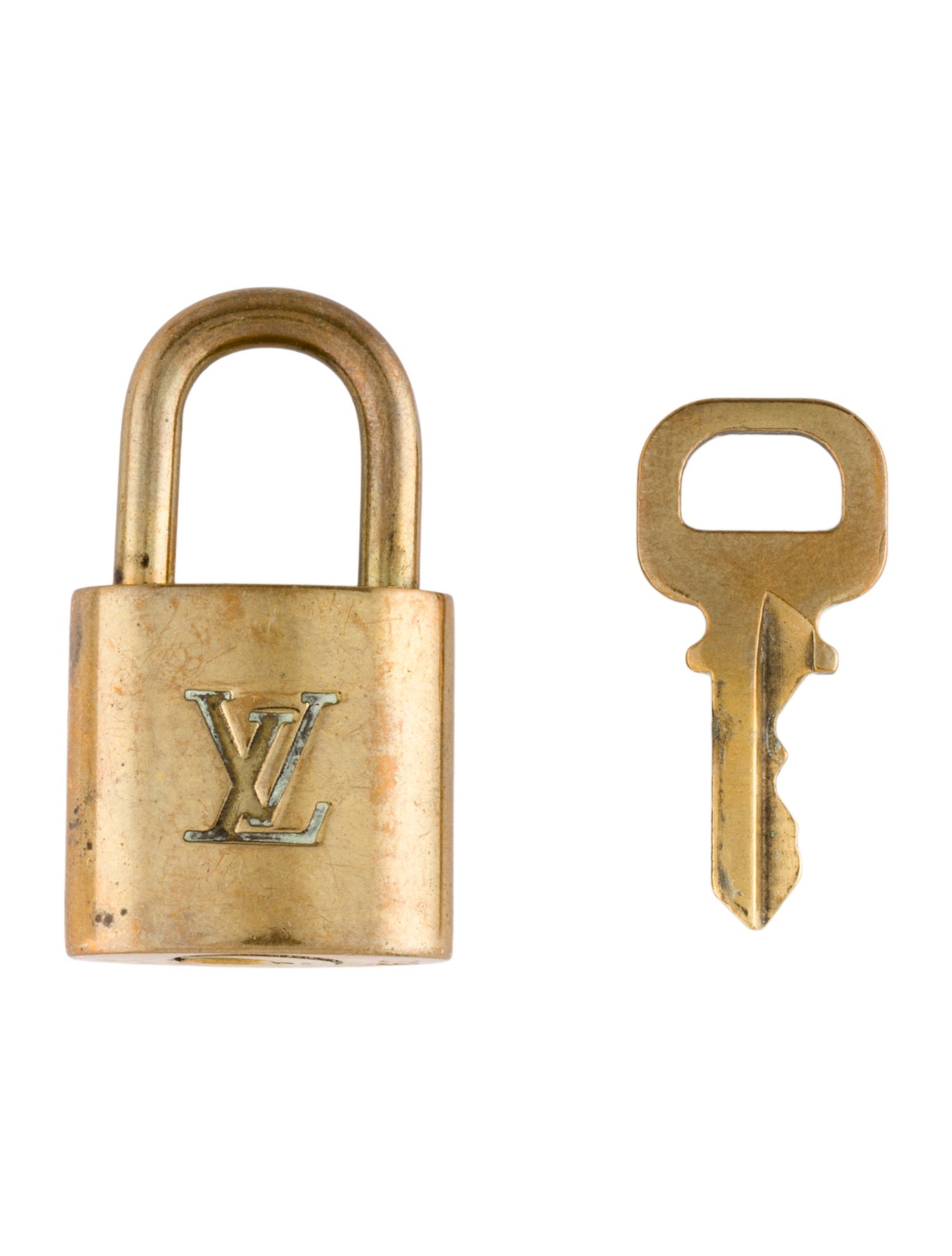 Louis Vuitton Brass Lock & Key Set