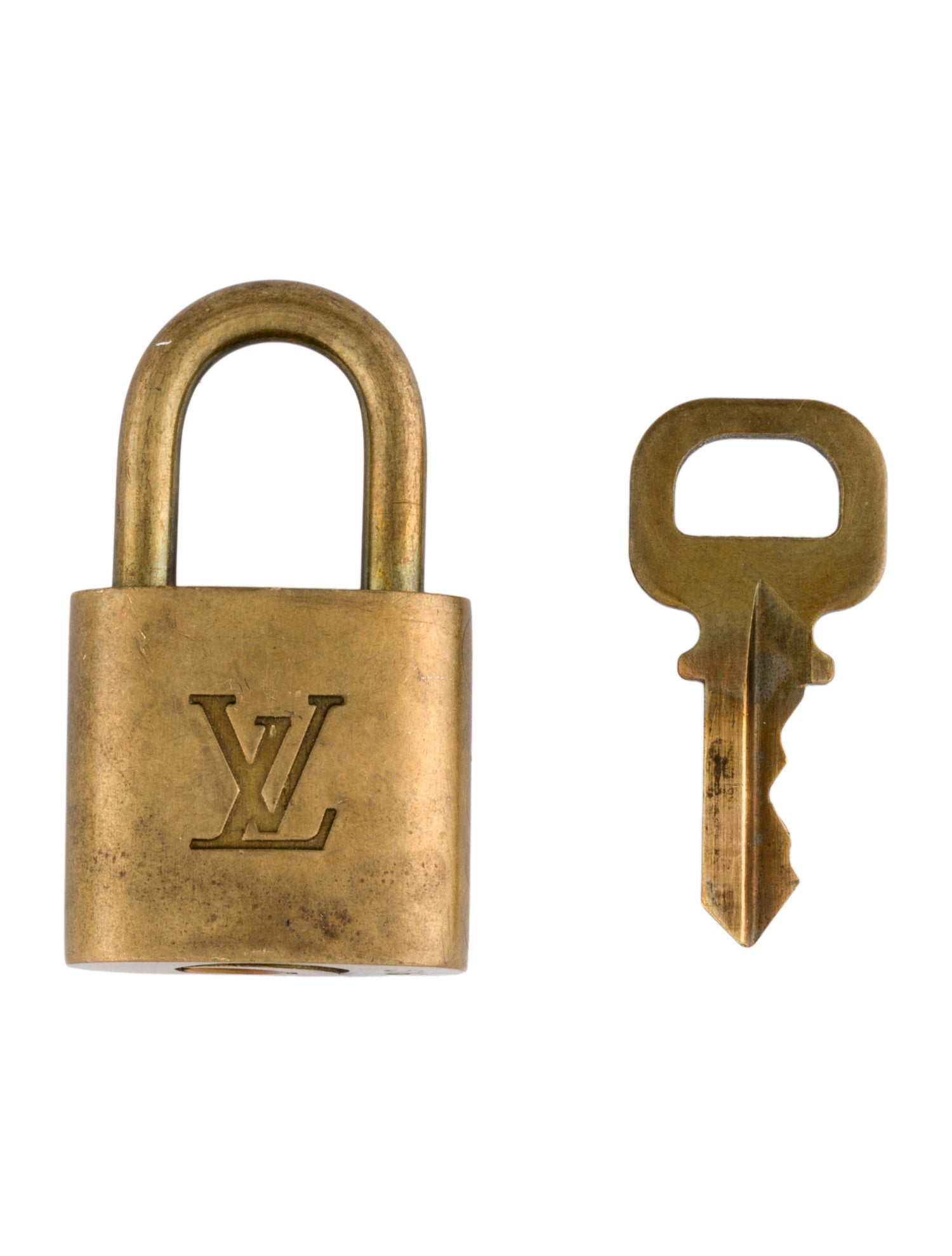 Louis Vuitton Brass Lock & Key Set