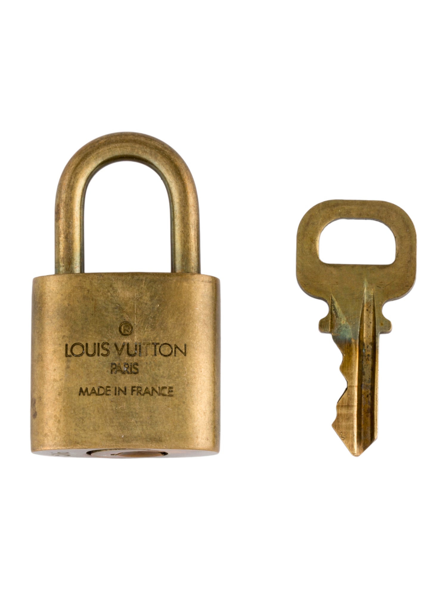 Louis Vuitton Brass Lock & Key Set