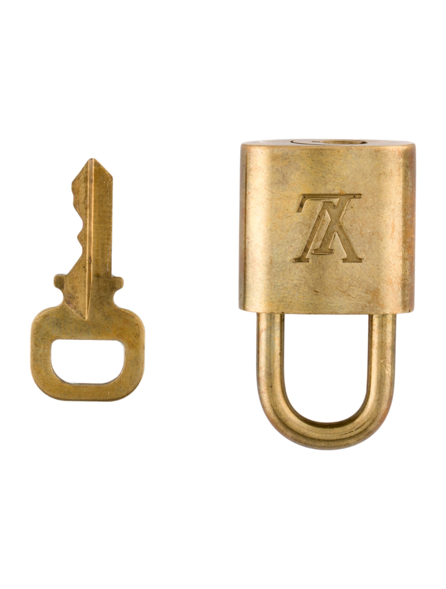 Louis Vuitton Brass Lock & Key Set
