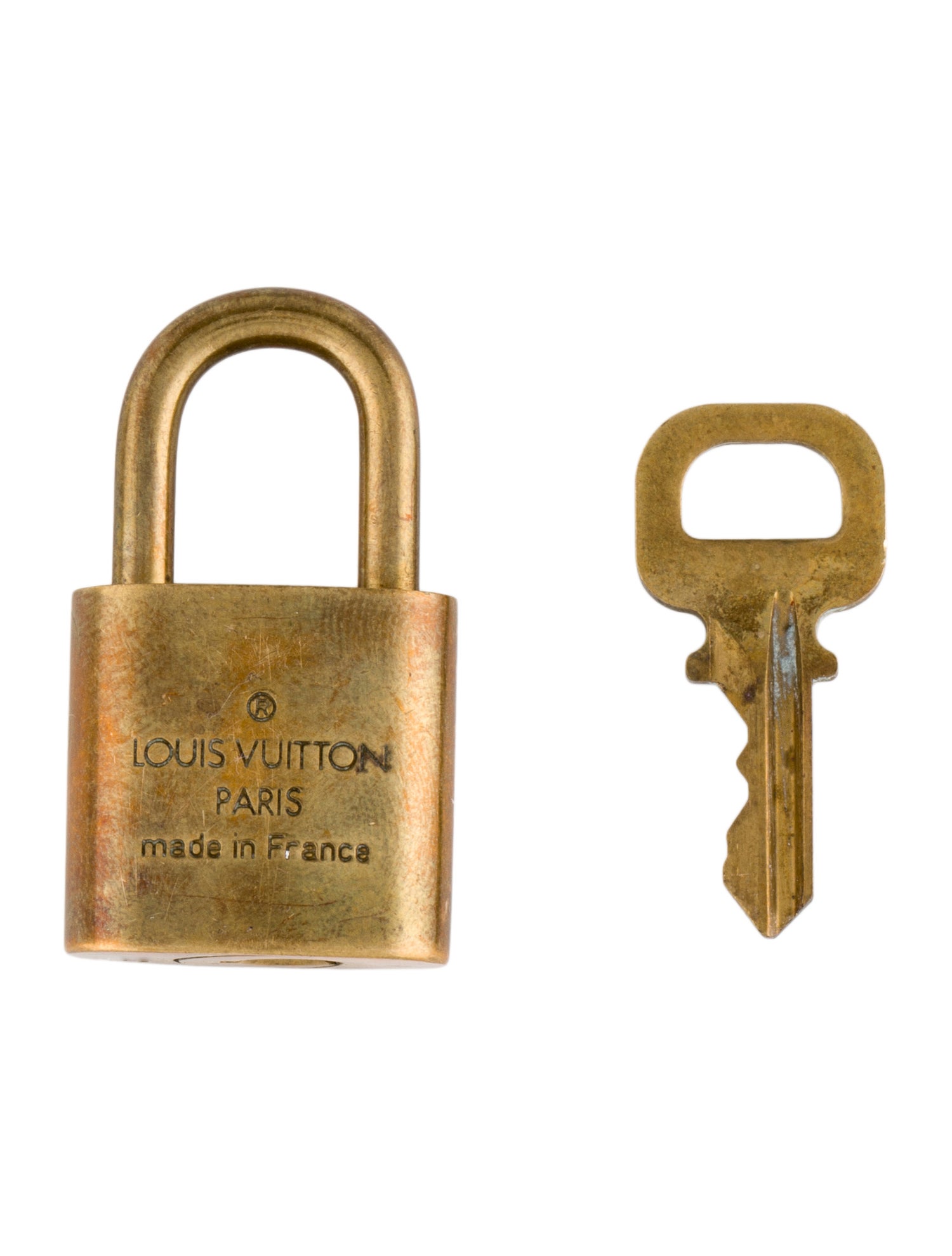 Louis Vuitton Brass Lock & Key Set