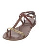 Louis Vuitton Monogram Pattern Leather T-Strap Sandals