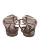 Louis Vuitton Monogram Pattern Leather T-Strap Sandals