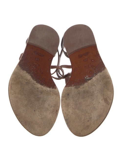 Louis Vuitton Monogram Pattern Leather T-Strap Sandals