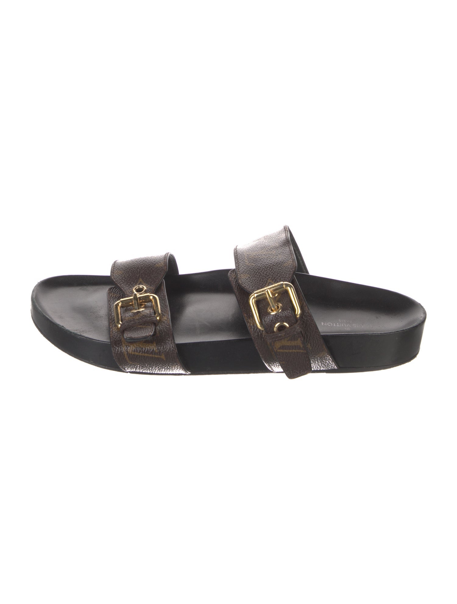Louis Vuitton LV Monogram Leather Slides