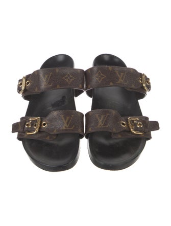 Louis Vuitton LV Monogram Leather Slides