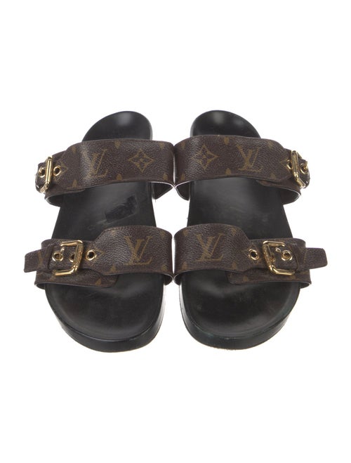 Louis Vuitton LV Monogram Leather Slides