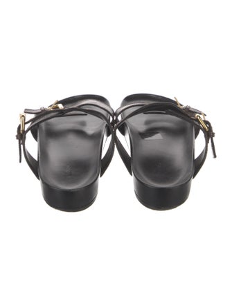 Louis Vuitton LV Monogram Leather Slides