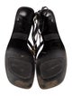 Louis Vuitton Leather Chain-Link Accents T-Strap Sandals