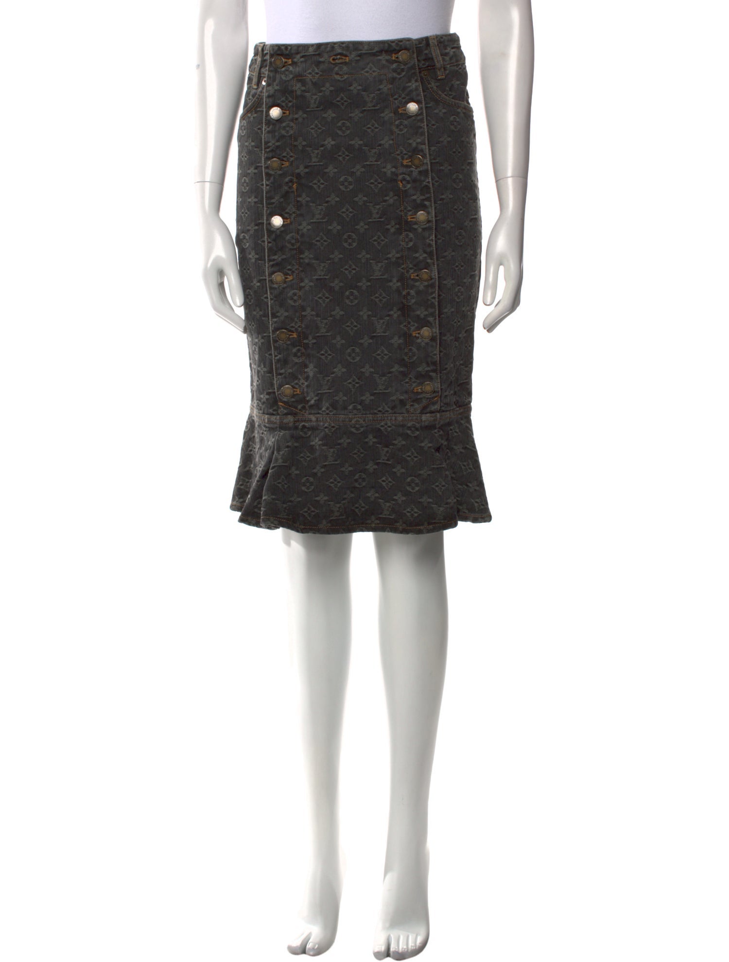 Louis Vuitton Vintage Knee-Length Skirt