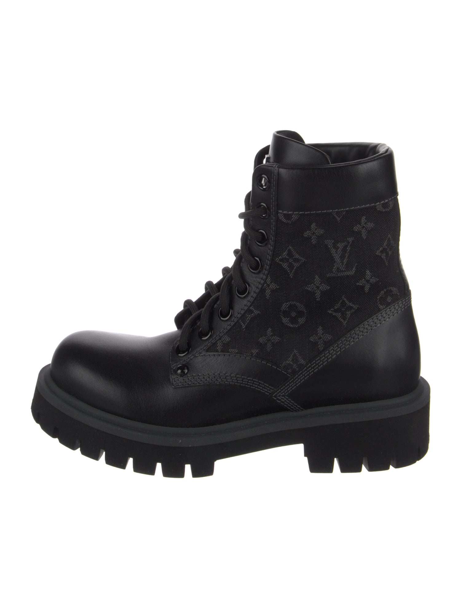 Louis Vuitton Leather Combat Boots